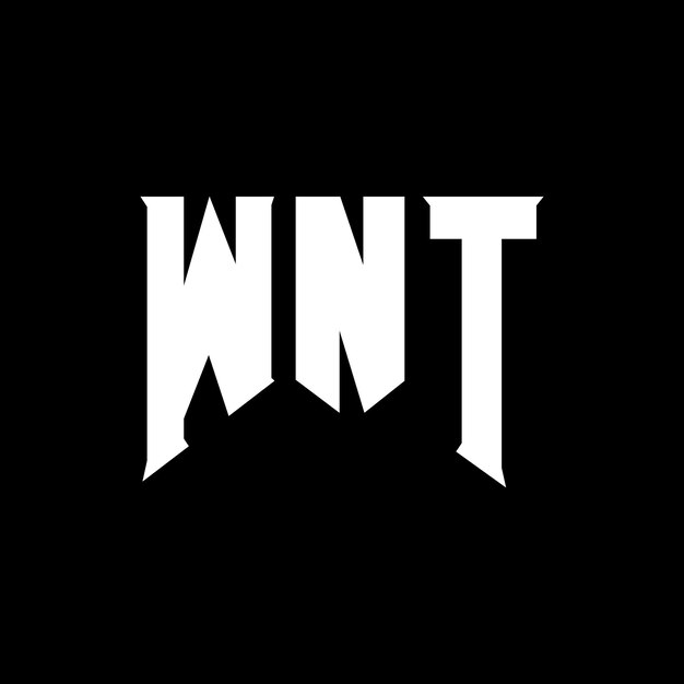 Diseño de logotipo de letra WNT para una empresa de tecnología Diseño del logotipo WNT combinación de colores blanco y negro Logotipo WNT vector diseño WNT icono WNT alfabeto WNT tipografía diseño del logotipo