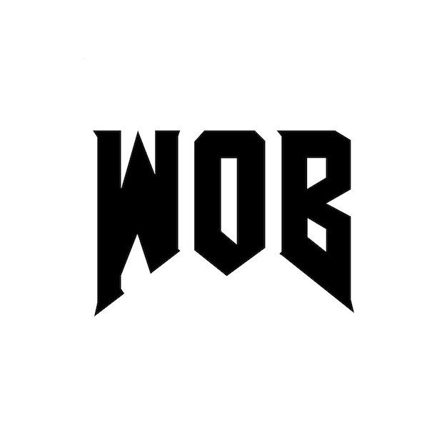 Diseño de logotipo de letra WOB para una empresa de tecnología Diseño del logotipo WOB combinación de colores blanco y negro WOB logo WOB vector WOB diseño WOB icono WOB alfabeto WOB tipografía diseño del logotipo