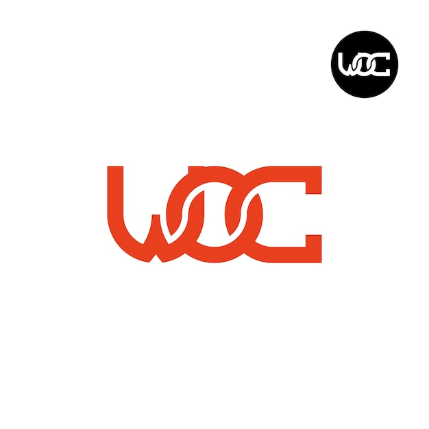 Diseño del logotipo de la letra WOC Monogram