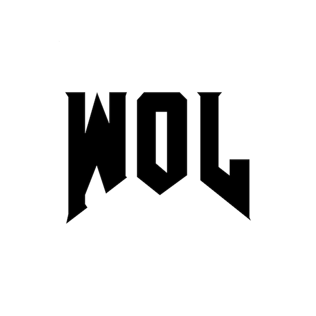 Diseño de logotipo de letra WOL para la empresa de tecnología WOL diseño de logotipo combinación de colores blanco y negro WOL logotipo WOL vector WOL diseño WOL icono WOL alfabeto WOL tipografía diseño del logotipo