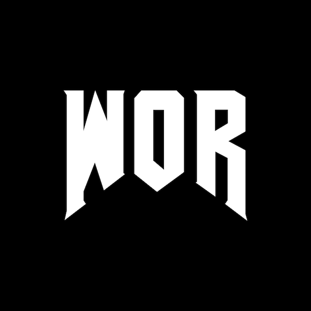 Diseño de logotipo de letra WOR para la empresa de tecnología WOR diseño de logotipo combinación de colores blanco y negro WOR logotipo WOR vector WOR diseño WOR icono WOR alfabeto WOR tipografía diseño del logotipo