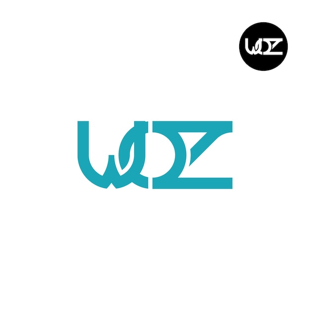 Diseño del logotipo de la letra WOZ Monograma