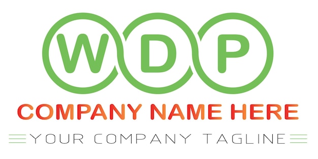 Diseño de logotipo de letra wpd