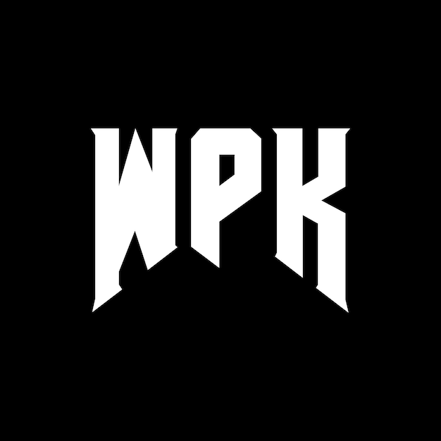 Diseño de logotipo de letra WPK para una empresa de tecnología Diseño del logotipo WPK combinación de colores blanco y negro Logotipo WPK vector diseño WPK icono WPK alfabeto WPK tipografía diseño del logotipo
