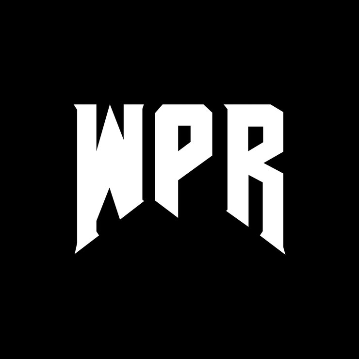 Vector diseño de logotipo de letra wpr para la empresa de tecnología wpr diseño de logotipo wpr combinación de colores blanco y negro wpr logo wpr vector wpr diseño wpr icono wpr alfabeto wpr tipografía diseño del logotipo