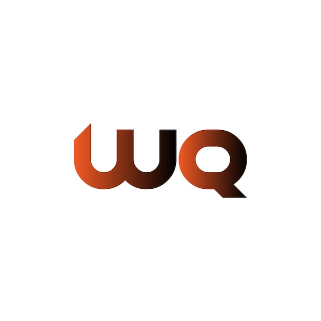 Vector diseño del logotipo de la letra wq