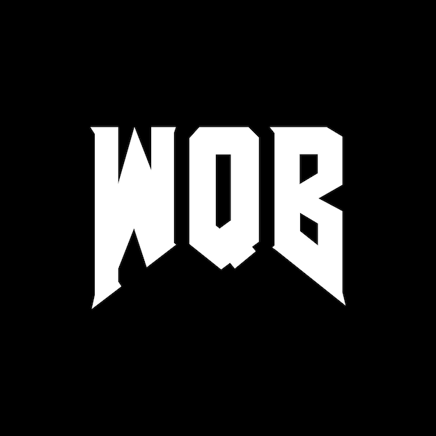 Diseño de logotipo de letra WQB para una empresa de tecnología Diseño de Logotipo WQB combinación de colores blanco y negro Logotipo W QB vectorial Diseño WQB icono WQB alfabeto Diseño del logotipo tipografía WQB