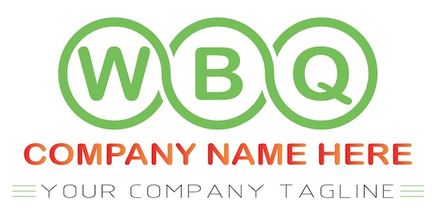 Diseño de logotipo de letra WQB