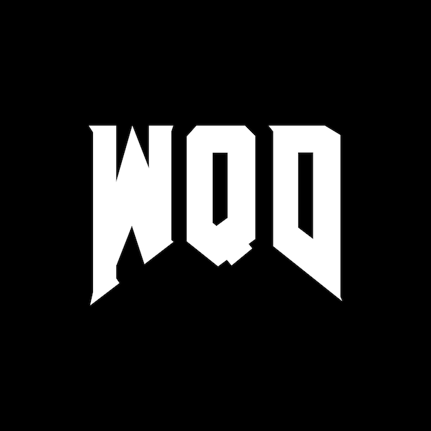 Diseño de logotipo de letra WQD para una empresa de tecnología Diseño de Logotipo WQD combinación de colores blanco y negro WQD diseño de logotipo vectorial WQD Diseño de icono WQD alfabeto WQD tipografía WQD