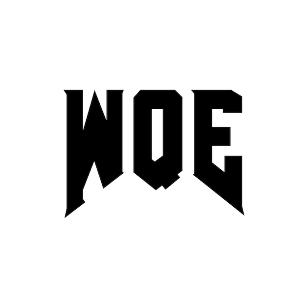 Diseño de logotipo de letra WQE para una empresa de tecnología Diseño de Logotipo WQE combinación de colores blanco y negro WQE logo WQE vector WQE diseño WQE icono WQE alfabeto WQE tipografía diseño de logotipo