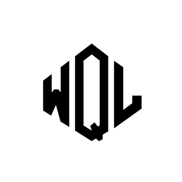 Diseño de logotipo de letra WQL con forma de polígono WQL polígono y forma de cubo diseño de logotipo WQL hexágono patrón de logotipo vectorial colores blanco y negro WQL monograma logotipo de negocios e inmobiliario