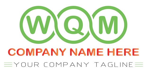 Diseño de logotipo de letra WQM