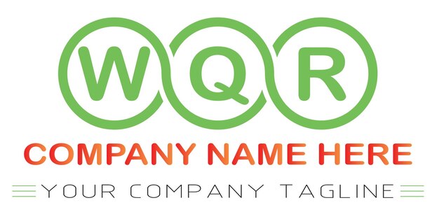 Diseño de logotipo de letra WQR