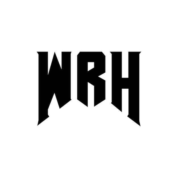 Diseño de logotipo de letra WRH para una empresa de tecnología Diseño del logotipo WRH combinación de colores blanco y negro WRH logo WRH vector WRH diseño Icono WRH alfabeto WRH tipografía diseño del logotipo