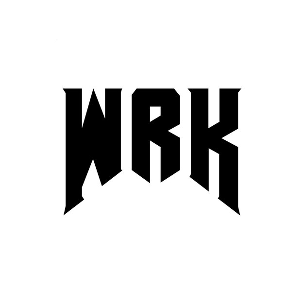 Diseño de logotipo de letra WRK para una empresa de tecnología Diseño del logotipo WRK combinación de colores blanco y negro WRK logotipo Vector WRK diseño del icono WRK alfabeto WRK tipografía diseño del logotipo