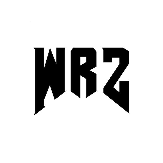 Diseño de logotipo de letra WRZ para una empresa de tecnología Diseño de Logotipo WRZ combinación de colores blanco y negro WRZ logotipo Vector WRZ diseño WRZ icono WRZ alfabeto WRZ tipografía diseño de logotipo