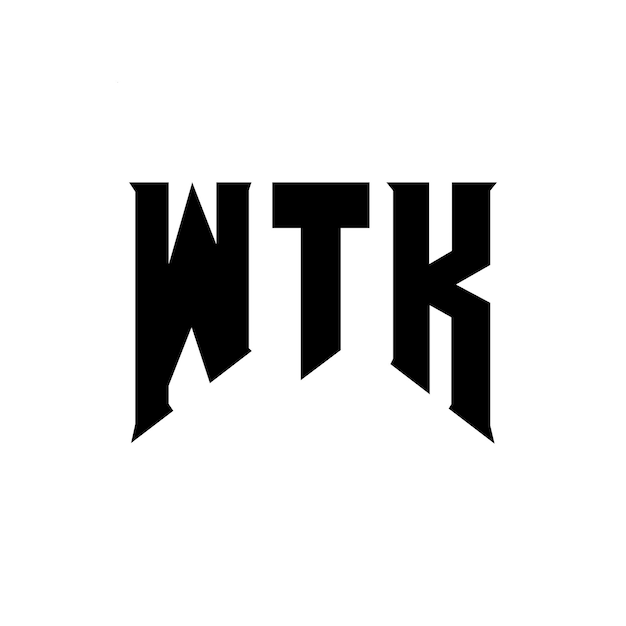 Diseño de logotipo de letra WTK para una empresa de tecnología Diseño de Logotipo WTK combinación de colores blanco y negro Logotipo WtK vector WtK diseño Icono WtK alfabeto WtK tipografía Diseño de diseño de logotipo
