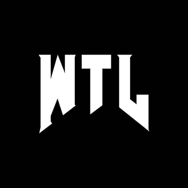 Diseño de logotipo de letra WTL para una empresa de tecnología Diseño de Logotipo WTL Combinación de colores blanco y negro Logo WTL Vector WTL Diseño de icono WTL Alfabeto WTL Logotipo de tipografía WTL
