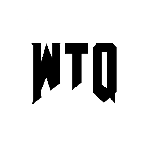 Diseño de logotipo de letra WTQ para una empresa de tecnología Diseño del logotipo WTQ Combinación de colores blanco y negro Logo WTQ Vector WTQ Diseño del icono WTQ Alfabeto WTQ Tipo de diseño del logotipo