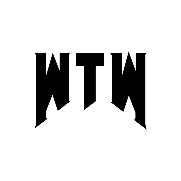 Diseño de logotipo de letra WTW para una empresa de tecnología Diseño del logotipo WTW Combinación de colores blanco y negro Logo WTW Vector WTW Diseño del icono WTW Alfabeto WTW Tipo WTW