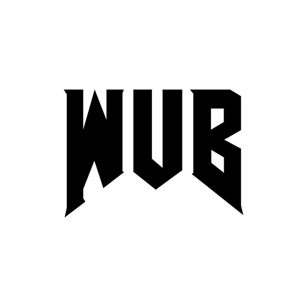 Diseño de logotipo de letra WUB para una empresa de tecnología WUB diseño de logotipo combinación de colores blanco y negro WUB logotipo WUB vector WUB diseño WUB icono WUB alfabeto WUB tipografía diseño del logotipo