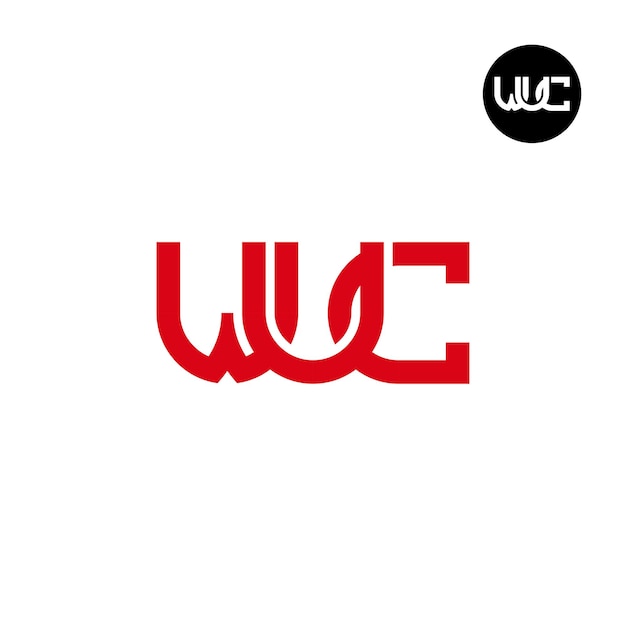 Diseño del logotipo de la letra WUC Monogram