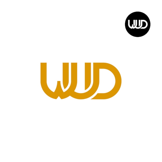 Diseño del logotipo de la letra WUD Monogram