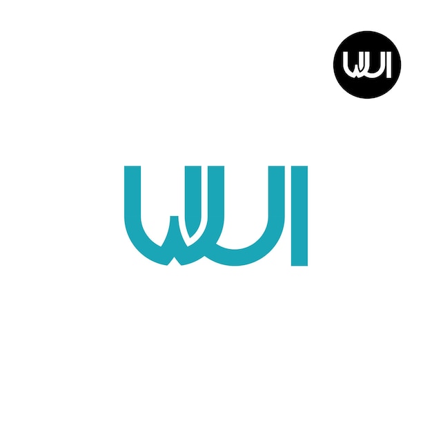 Diseño del logotipo de la letra WUI Monogram