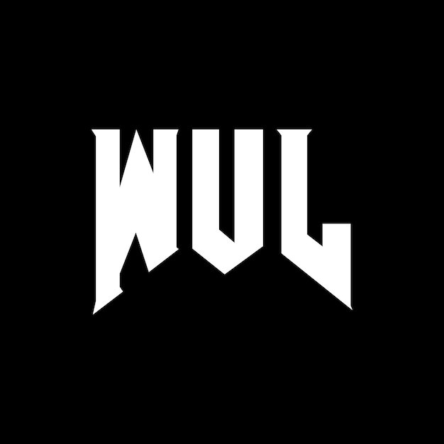 Diseño de logotipo de letra WUL para la empresa de tecnología WUL diseño de logotipo combinación de colores blanco y negro WUL logotipo WUL vector WUL diseño WUL icono WUL alfabeto WUL tipografía diseño del logotipo