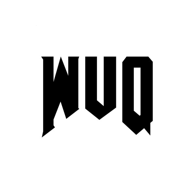 Diseño de logotipo de letra WUQ para una empresa de tecnología Diseño de Logotipo WUQ combinación de colores blanco y negro WUQ logotipo Vector WUQ diseño WUQ icono WUQ alfabeto WUQ tipografía diseño de logotipo