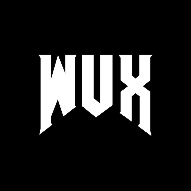 Vector diseño de logotipo de letra wux para una empresa de tecnología diseño de logotipo wux combinación de colores blanco y negro wux logotipo vector wux diseño wux icono wux alfabeto wux tipografía diseño de logotipo