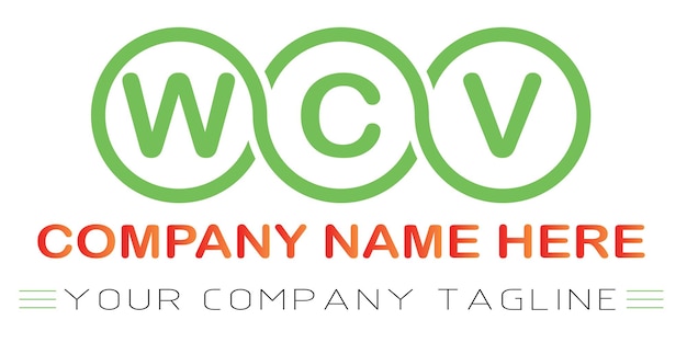 Diseño de logotipo de letra WVC