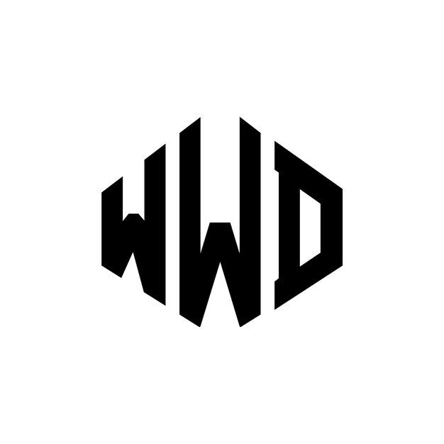 Vector diseño del logotipo de la letra wwd con forma de polígono wwd diseño del logotipo en forma de póligono y cubo wwd hexágono modelo de logotipo vectorial de colores blanco y negro wwd monograma de negocios y logotipo de bienes raíces