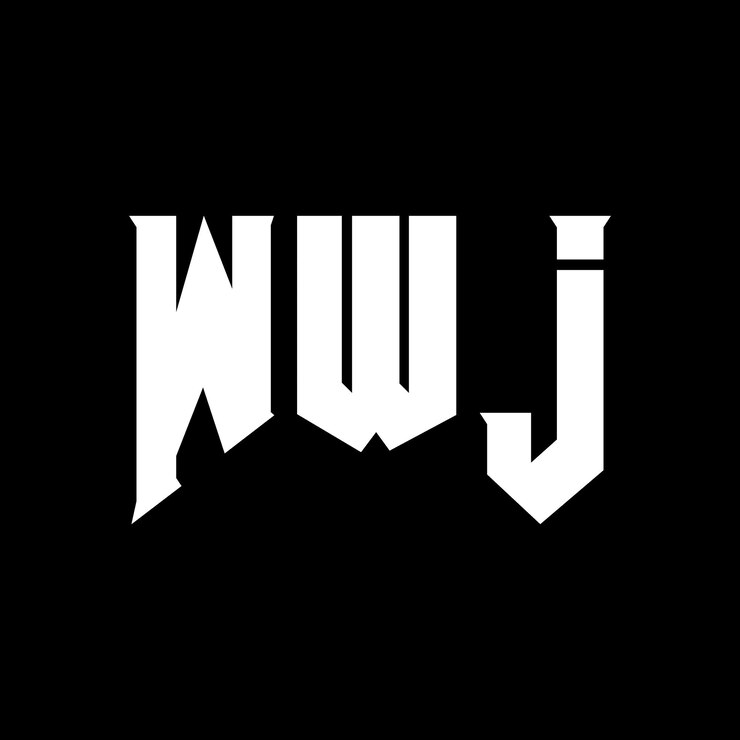 Vector diseño de logotipo de letra wwj para una empresa de tecnología diseño de diseño de logotipo wwj combinación de colores blanco y negro logotipo wwj vector diseño wwj icono wwj alfabeto wwj tipografía diseño del logotipo