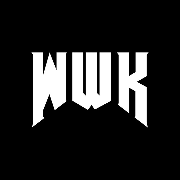 Diseño de logotipo de letra WWK para una empresa de tecnología Diseño del logotipo WWK combinación de colores blanco y negro Logotipo WWK vector diseño WWK icono alfabeto WWK tipografía diseño del logotipo