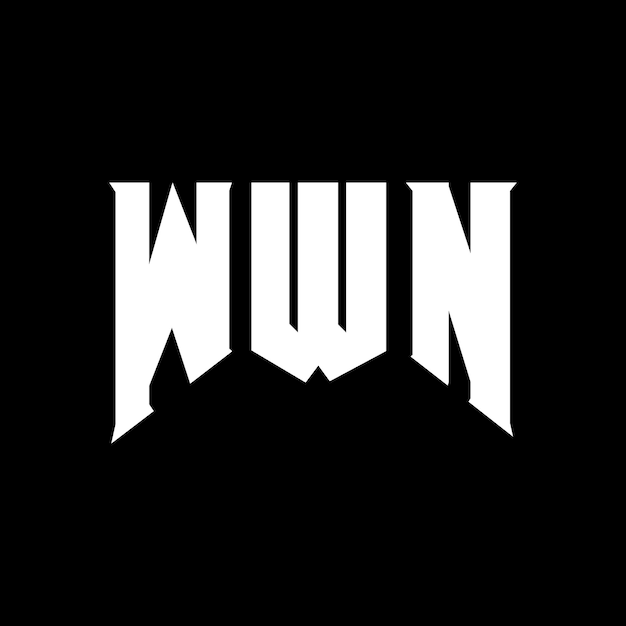 Diseño de logotipo de letra WWN para una empresa de tecnología Diseño del logotipo WWN combinación de colores blanco y negro Logotipo WWN vector diseño WWN icono WWN alfabeto diseño del logotipo de tipografía WWN
