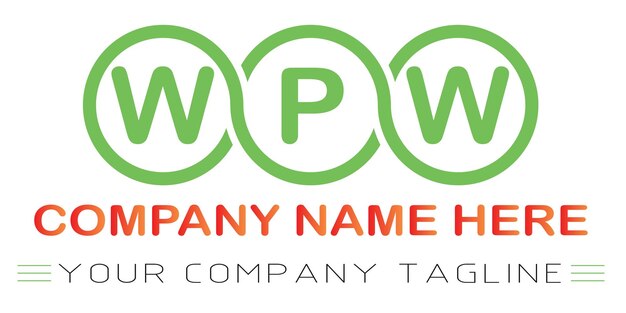 Vector diseño de logotipo de letra wwp