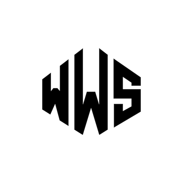 Vector diseño de logotipo de letra wws con forma de polígono wws polígono y forma de cubo diseño de logotipo wws hexágono modelo de logotipo vectorial colores blanco y negro wws monograma logotipo de negocios e inmobiliario