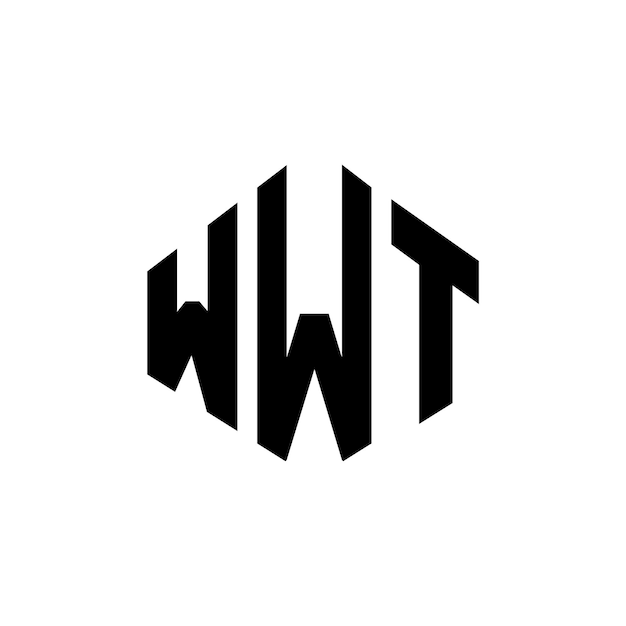 Diseño del logotipo de la letra WWT con forma de polígono WWT poligono y forma de cubo diseño del logotipo del vector hexágono WWT plantilla del logotipo colores blanco y negro WWT monograma de negocios y logotipo de bienes raíces