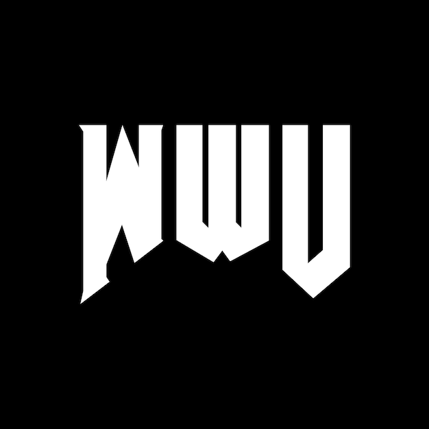 Diseño de logotipo de letra WWU para una empresa de tecnología Diseño de diseño de logotipo WWU combinación de colores blanco y negro Logotipo WWU Vector WWU Diseño de icono WWU Alfabeto WWU Tipografía Diseño de Logotipo