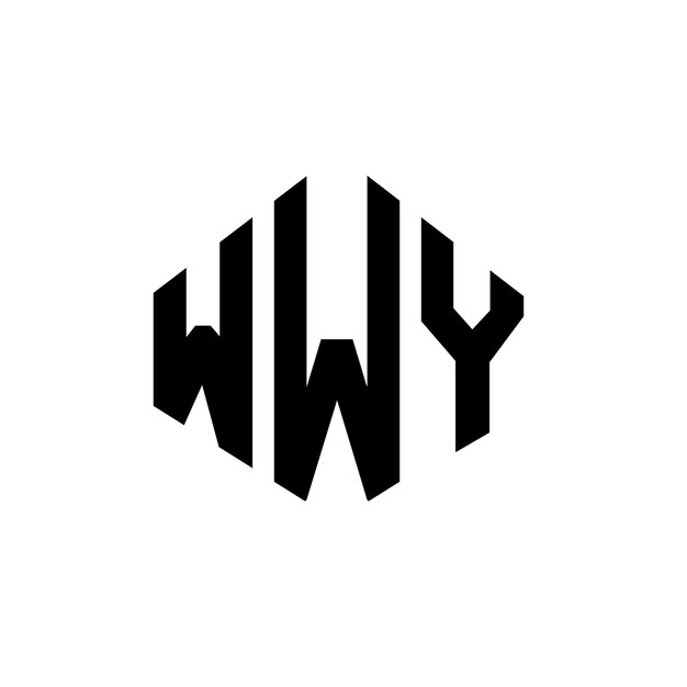Diseño del logotipo de la letra WWY con forma de polígono WWY diseño del logotipo en forma de póligono y cubo WWY hexágono modelo de logotipo vectorial colores blanco y negro WWY monograma logotipo de negocios e inmobiliario