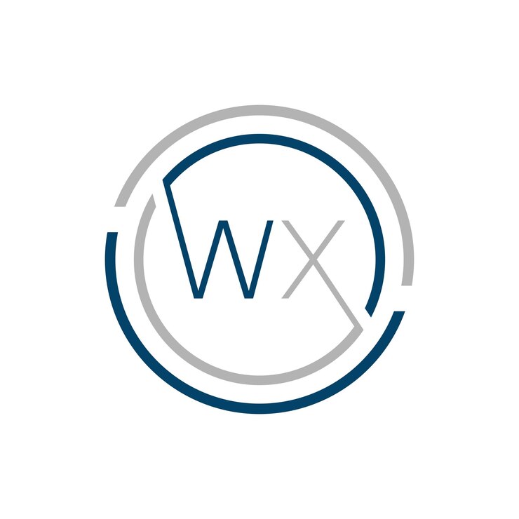 Vector diseño de logotipo de letra wx de lujo template vectorial de diseño de logotipo wx de letra premium real