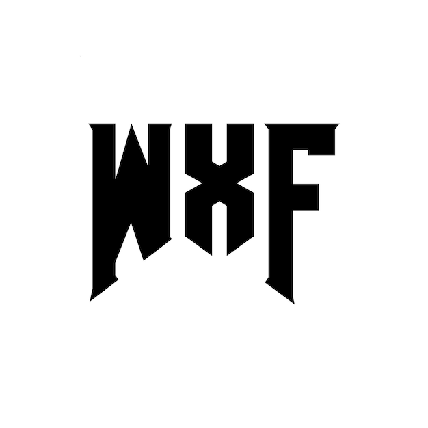 Diseño de logotipo de letra WXF para una empresa de tecnología Diseño del logotipo WXF combinación de colores blanco y negro WXF logo WXF vector WXF diseño WXF icono WXF alfabeto WXF tipografía diseño del logotipo
