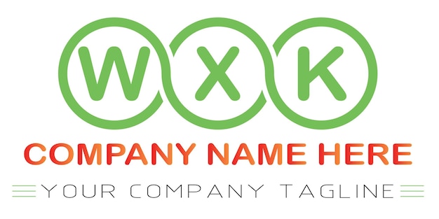 Diseño de logotipo de letra WXK