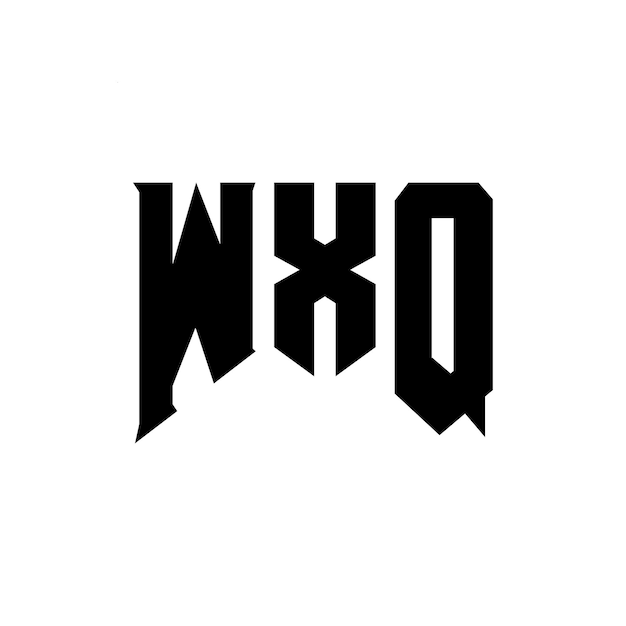 Diseño de logotipo de letra WXQ para una empresa de tecnología Diseño del logotipo WXQ combinación de colores blanco y negro WXQ logotipo Vector WXQ diseño del icono WXQ alfabeto WXQ tipografía diseño del logotipo