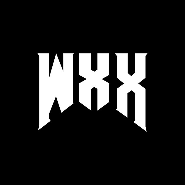 Diseño de logotipo de letra WXX para una empresa de tecnología Diseño de Logotipo WXX combinación de colores blanco y negro WXX logotipo WXX vector WXX diseño WXX icono WXX alfabeto WXX tipografía diseño de logotipo