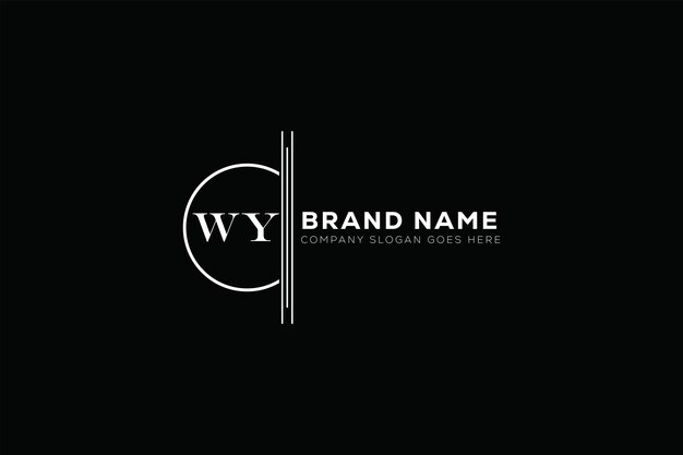 Diseño de logotipo de letra WY Modelo vectorial de logotipo monograma de negocios y bienes raíces WY