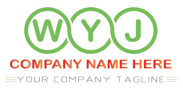 Diseño de logotipo de letra WYJ
