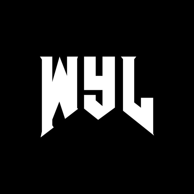 Diseño de logotipo de letra WYL para una empresa de tecnología Diseño del logotipo WYL combinación de colores blanco y negro Logotipo WYL vector diseño WYL icono WYL alfabeto WYL tipografía diseño del logotipo