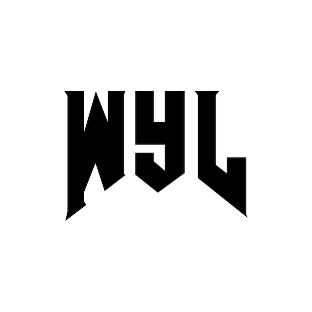 Diseño de logotipo de letra WYL para una empresa de tecnología Diseño del logotipo WYL combinación de colores blanco y negro Logotipo WYL vector diseño WYL icono WYL alfabeto WYL tipografía diseño del logotipo